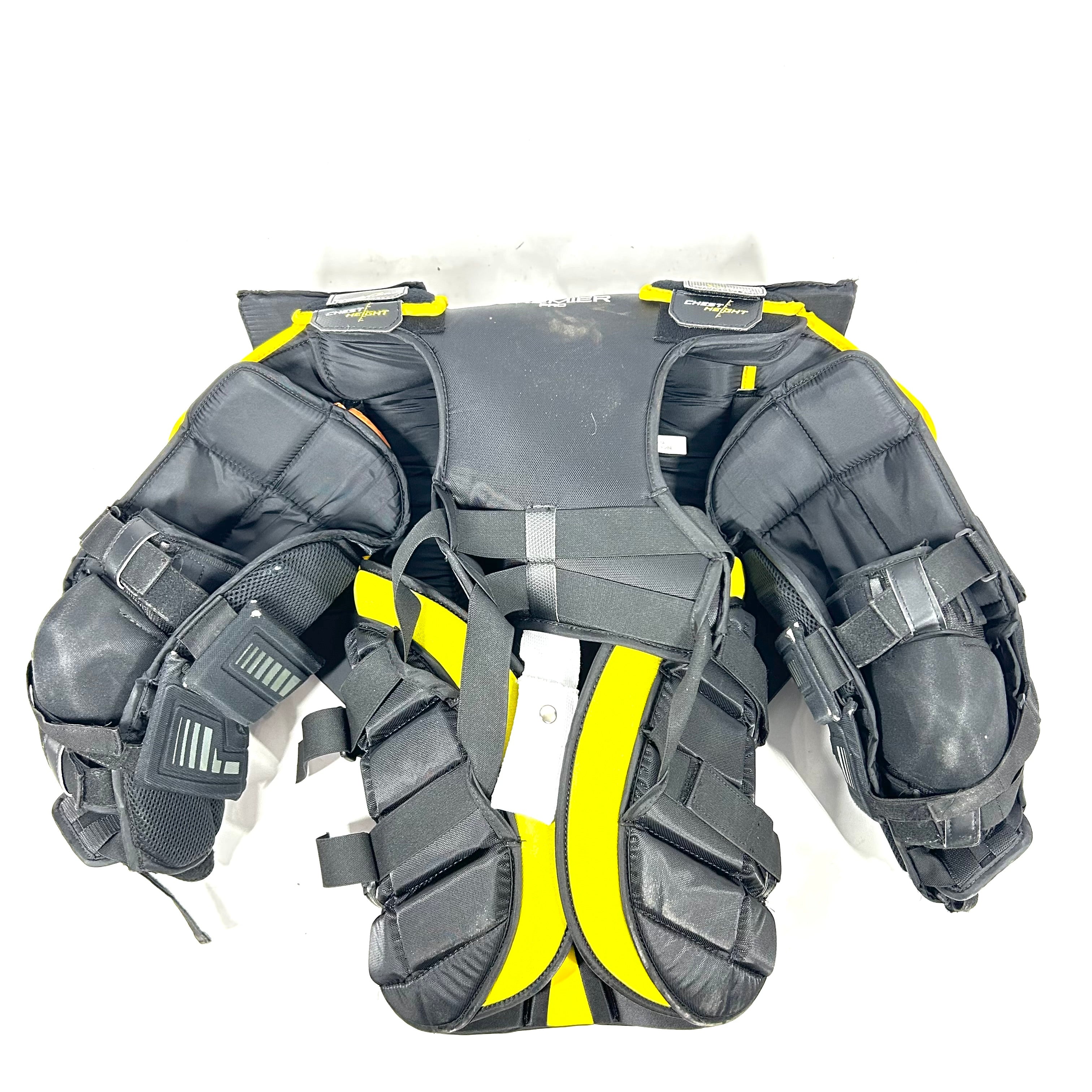 CCM Premier Pro - Nouveau plastron de gardien de but Pro Stock (noir/jaune)